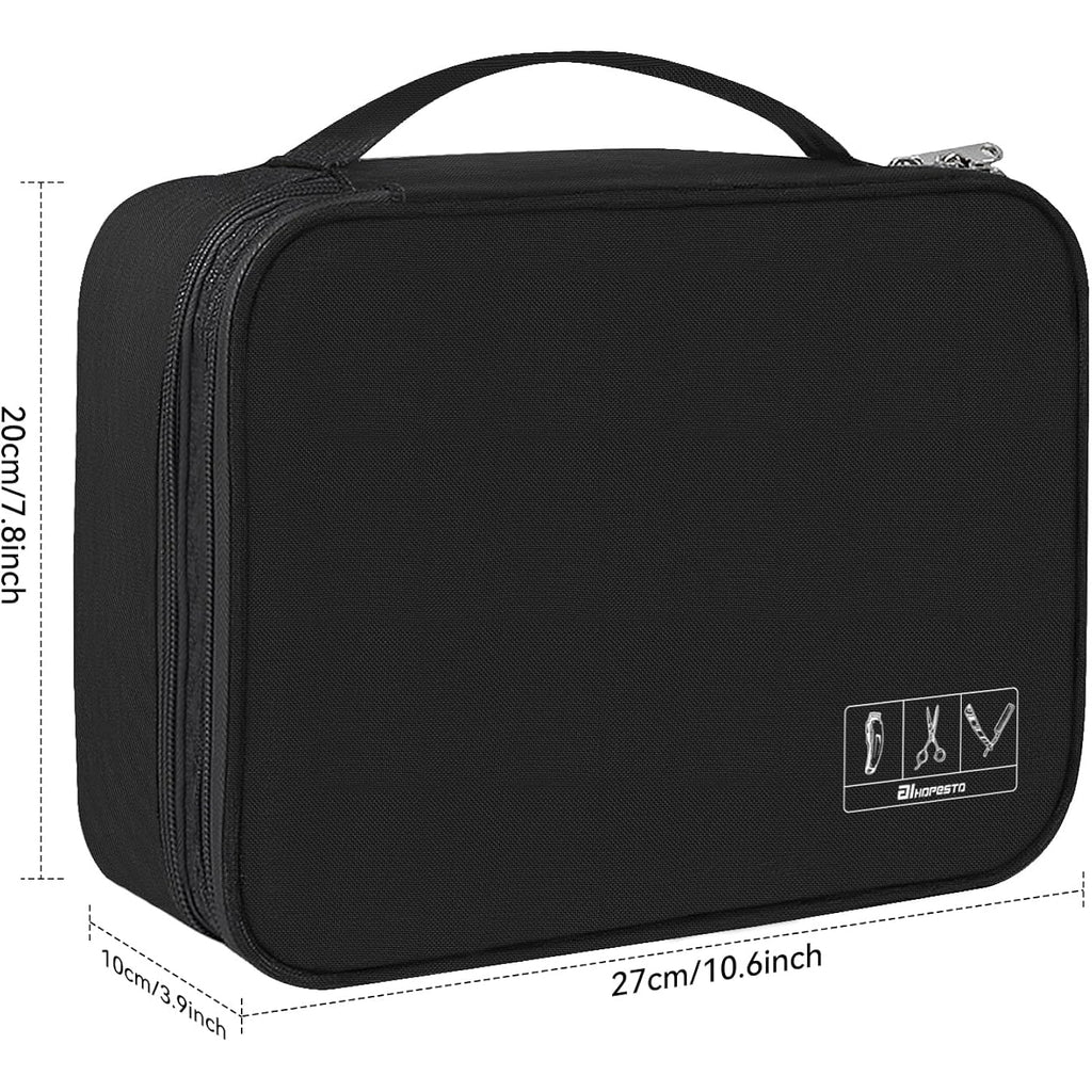 Barber Case Barber Tool Bags Barber Clipper Bag Barber Cases For Clippers And Supplies Professional Barber Accessories Kit Hair Cutting Scissors Storage Bag Shaving Kits (Black)