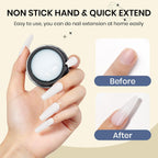 Solid Sculpture Builder Gel, 3D Nail Gel Milky White Non-Stick Hand Nail Extension Gel for Carving Patterns Decoration Nail Art Emboss Hard Gel for Nails Mnicure DIY at Home 14g(0.49 oz)