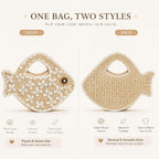 Fish Purse Clutch Straw Woven Fish Shaped Handbag Small Fun Bag Mini Novelty Tote For Women Summer Spring Beach