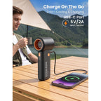 Warmco 10000Mah Turbo Portable Handheld Fan | 36H Runtime, 15000Rpm Motor, 9M/S Airflow, 5 Speeds, Led Display, Usb- C-C Two-Way Charging,Outdoor Travel