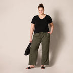 Women's Regular-Fit Short-Sleeve T-Shirt (Crewneck and V-Neck Options), Multipacks