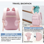 Travel Backpack For Women, Womens Work Backpacks, Backpack Purse, Back Pack For College Girls, Carry-On Travel Backpacks,Pink Bookbag (Light Pink)