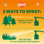 Off! Backyard Bug Control Pretreat, 32 Oz, Outdoor Bug Treatment, Covers Up To 16,000 Sq. Ft., Kills For Up To 8 Weeks, With A Convenient Hose Connection