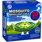 Natural Essential Oil Scented Coils - Outdoor Use Reaches Up To 10 Feet - Each Burns For 5-7 Hours (20 Coils & 8 Coil Stands) For Patio Backyard