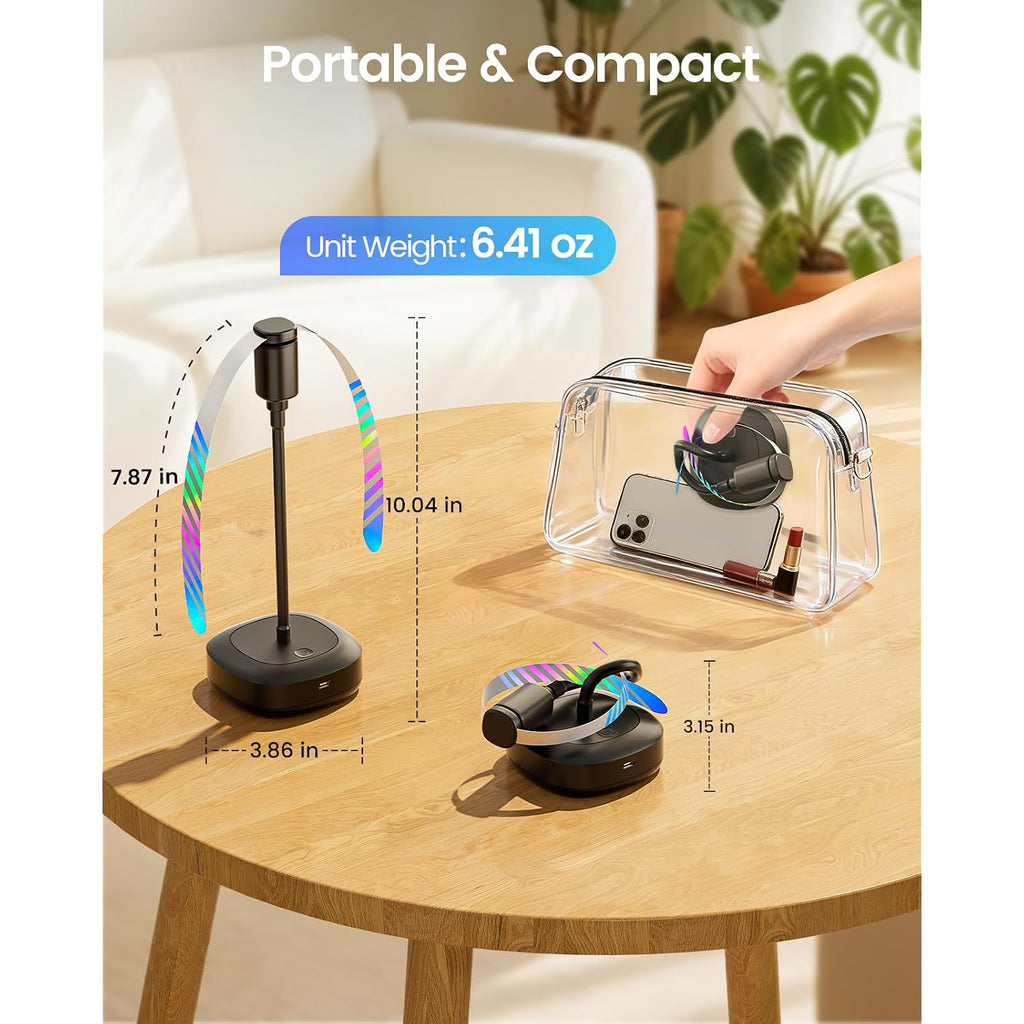 Fly Fans For Tables, 2000Mah Rechargeable Food Fan, 20H Runtime | Flexible Neck For 360° Coverage, Quiet Table Fan With Soft Safety Blades, Ideal For Party, Picnic, Bbq, Indoor & Outdoor Use