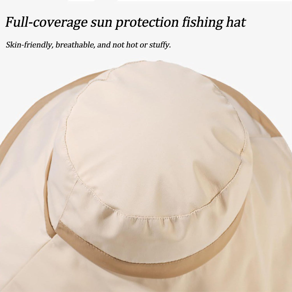 Women's Outdoor UV-Protection-Foldable Sun-Hats Wide-Brim Beach Fishing Hat