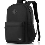 Yamtion Black Backpack For Women Men,Casual School Backpack Teen Boys And Girls 15.6 Inch Laptop Bookbag With Usb Charger For College High School Travel Business