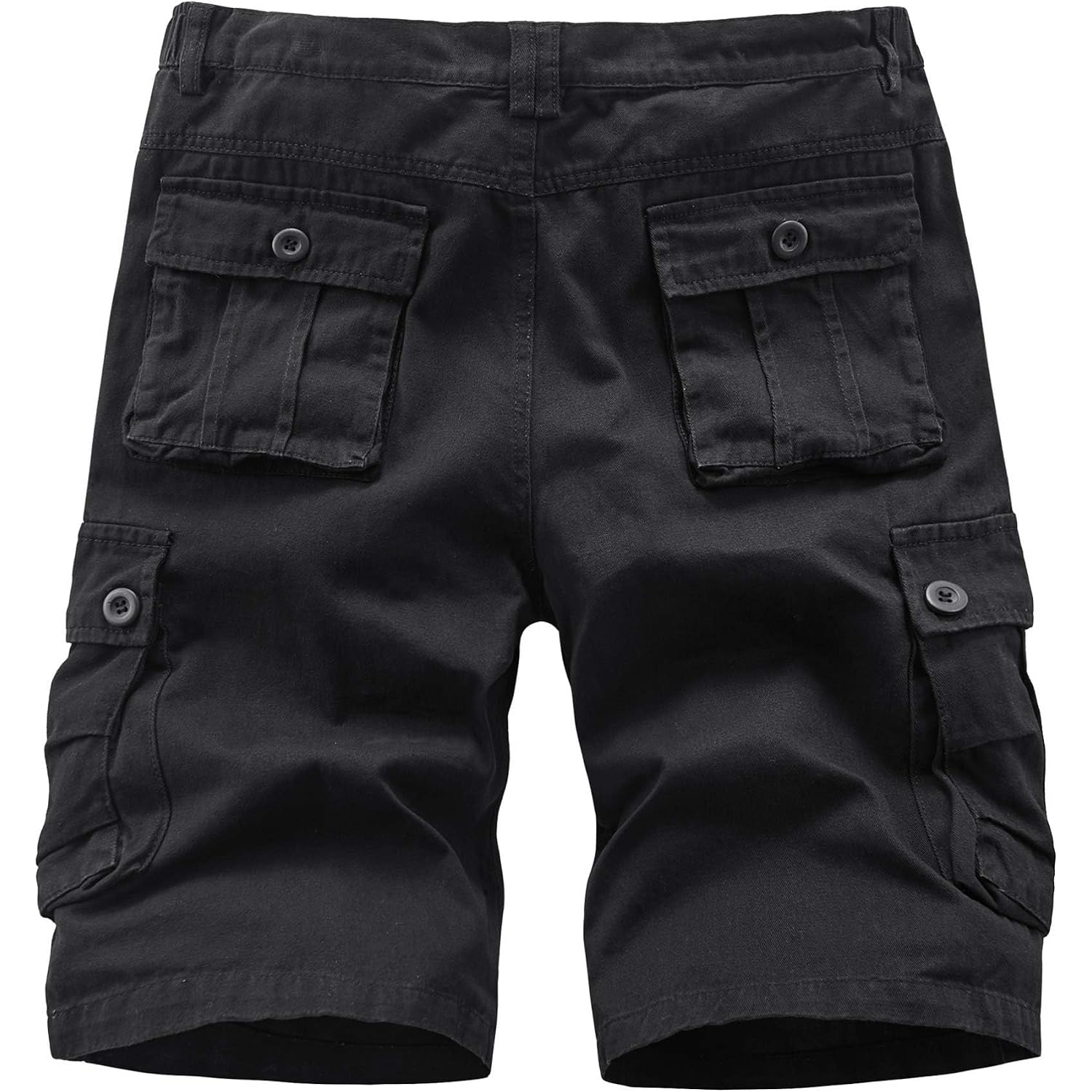 Vcansion Men'S Cargo Shorts Casual Cotton Multi-Pockets Elastic Waist Camo Shorts