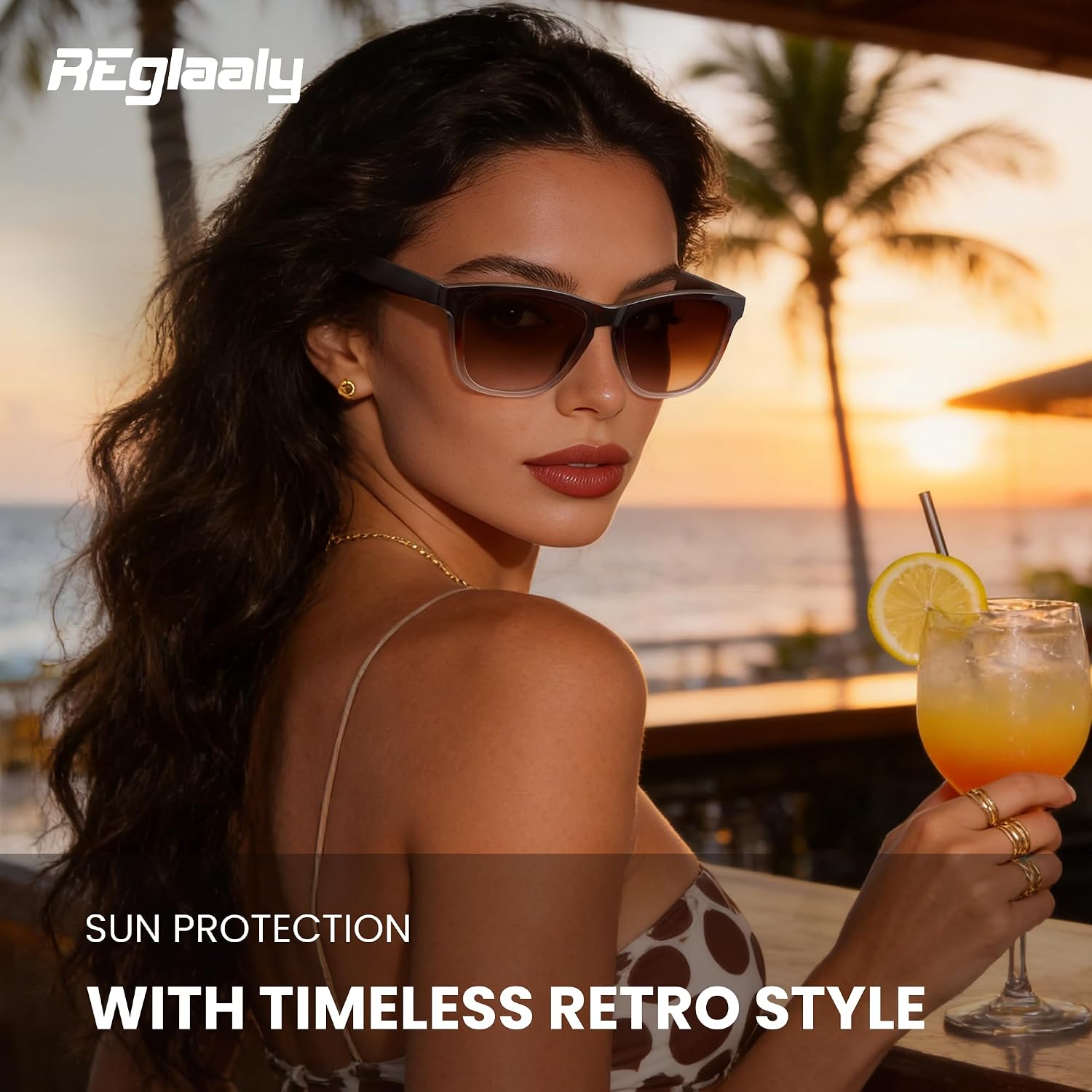 Polarized Sunglasses for Women Trendy Womens Sunglasses Classic Retro Designer Sun Glasses UV Protection Shades A01- Tortoise / Brown Lens