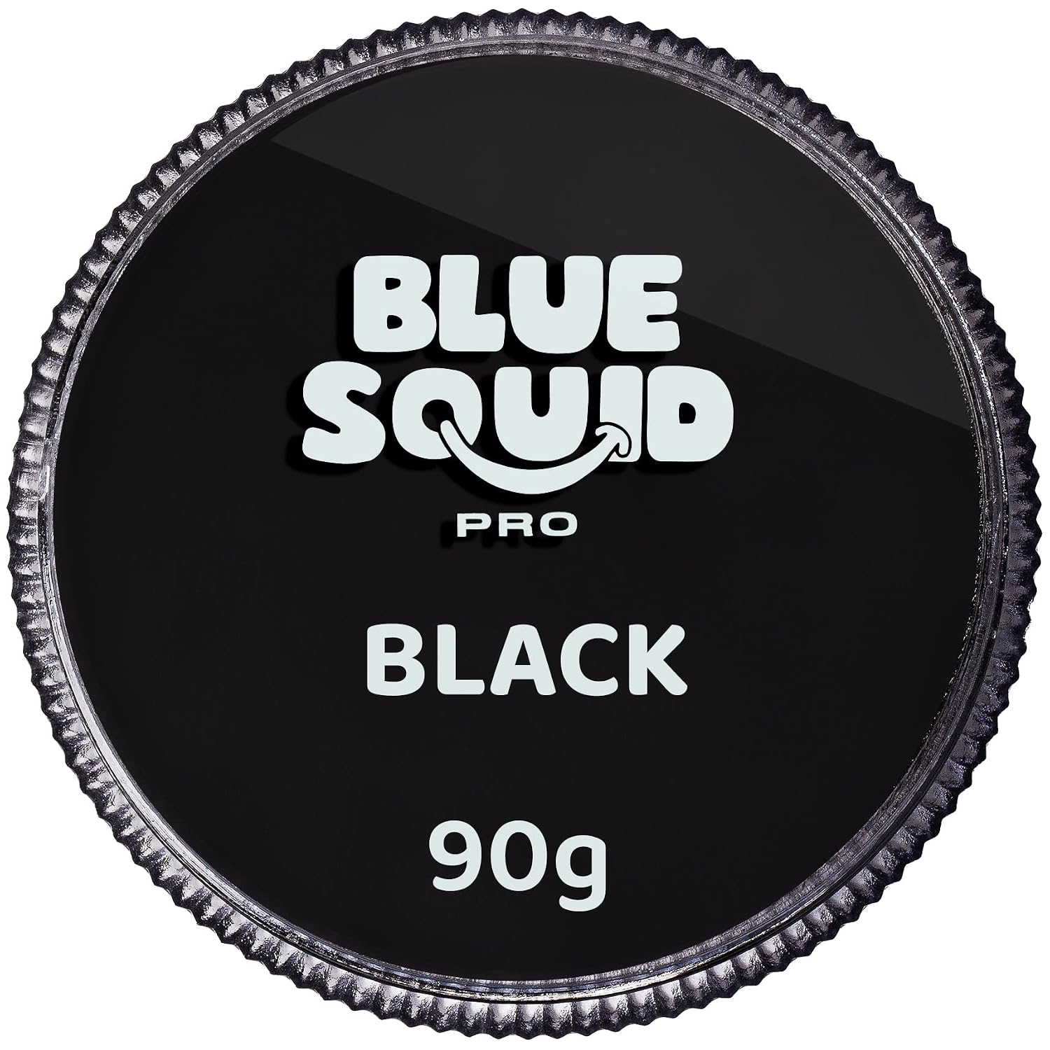 Blue Squid Pro Face Paint - Professional Water Based Single Cake Facepaint & Body Paints - Sfx Makeup, Kids Adults Face Painting For Costume, Halloween, Cosplay - Classic Black 90G / 3Oz