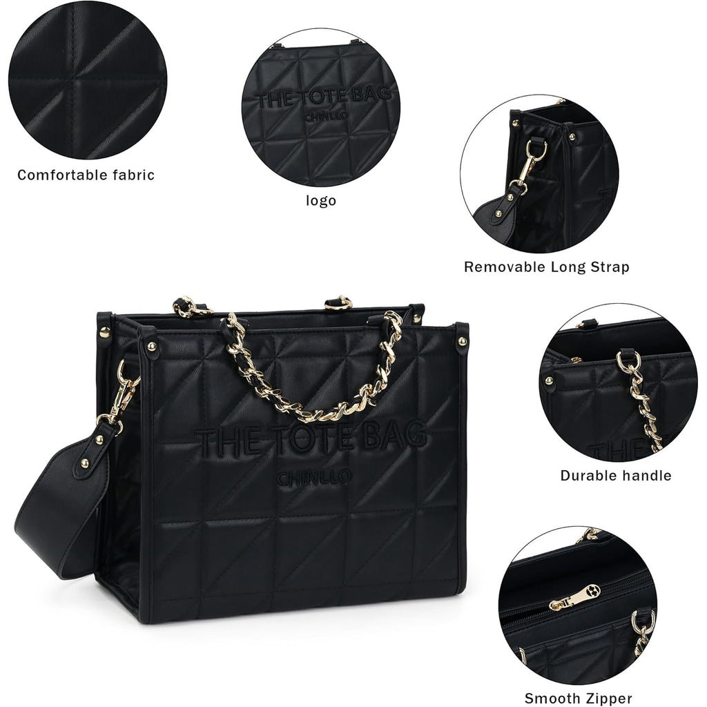 Chinllo Tote Bag for Women Top Handle Satchel Purse and Handbags with Shoulder Strap
