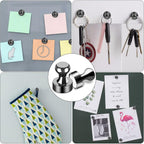 Lovimag Fridge Magnets 12Pcs, Magnet For Refrigerator Whiteboard, Black | Small Strong Neodymium Metal Cute Push Pin For Classroom, Kitchen, Accessories Decorative, Office, Calendar