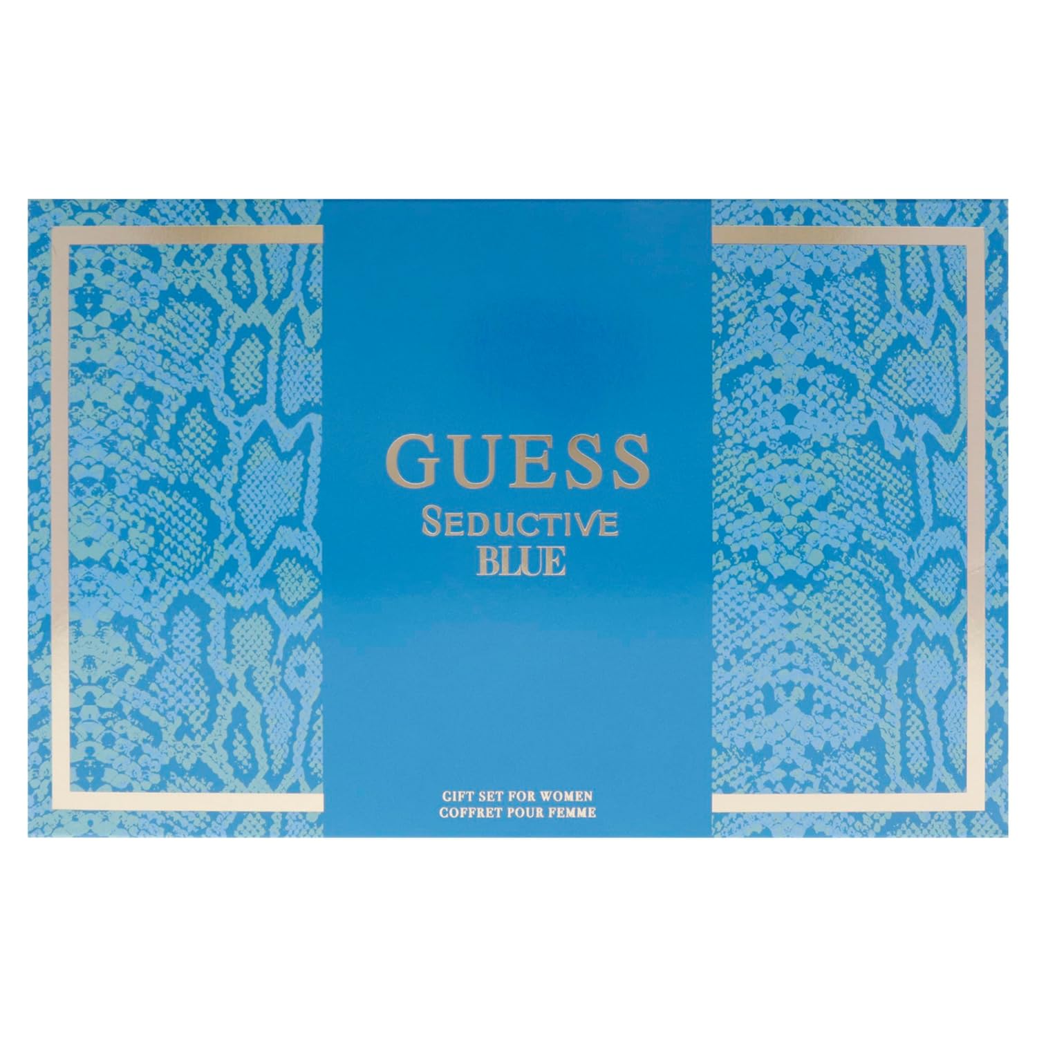 Guess Seductive Blue by Guess for Women - 4 Pc Gift Set 2.5oz EDT Spray, 3.4oz Body Lotion, 0.5oz EDT Spray, Pouch
