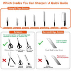 Sharpal 191H Knife Scissors Sharpener | Repairs, Restores & Sharpens, Straight, Serrated & Kitchen Knives, Versatile Sharpening Tool For Blades, Gifts For Home Cooks