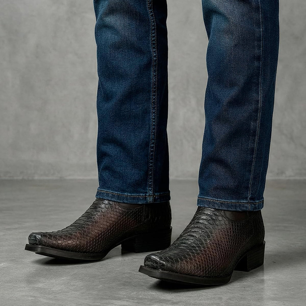 Cuadra Urban Boot In Genuine Python Leather For Men