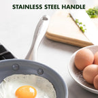 Greenpan Lima Hard Anodized 8" Frying Pan Skillet Nonstick, Ceramic Nonstick, Pfas-Free Nontoxic Pots And Pans, Oven & Broiler Safe, Stainless Steel Handle, Cookware For Eggs & Omelet, Gray