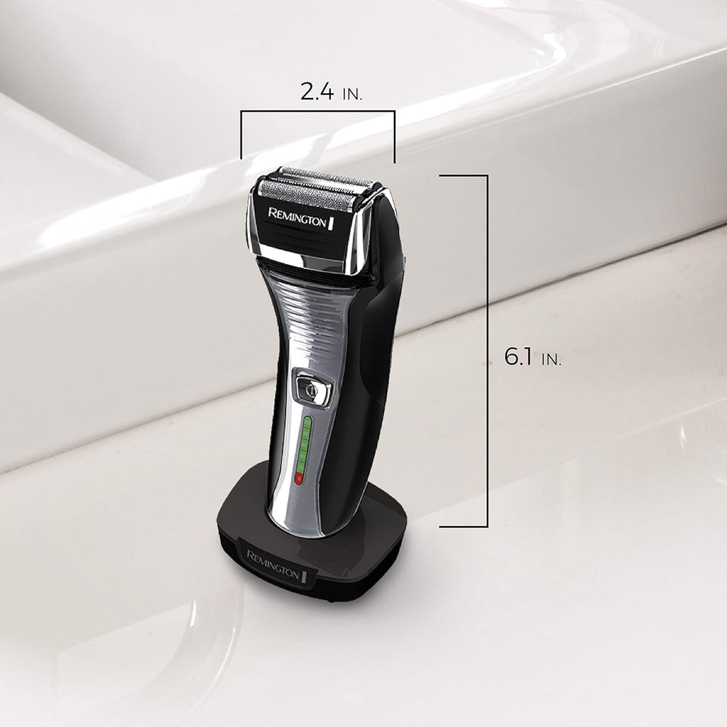 Remington F5 Power Series Foil Shaver, Electric Razor for Men, Cordless Rechargeable with Pop Up Trimmer, Pivot & FlexFoil Technology, Lightweight Handheld Design, Black