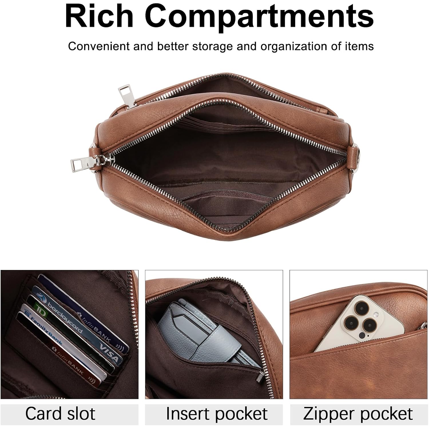 Cluci Crossbody Bags For Women Crossbody Purses For Women Cross Body Bag Crossbody Purse With Adjustable Wide Strap
