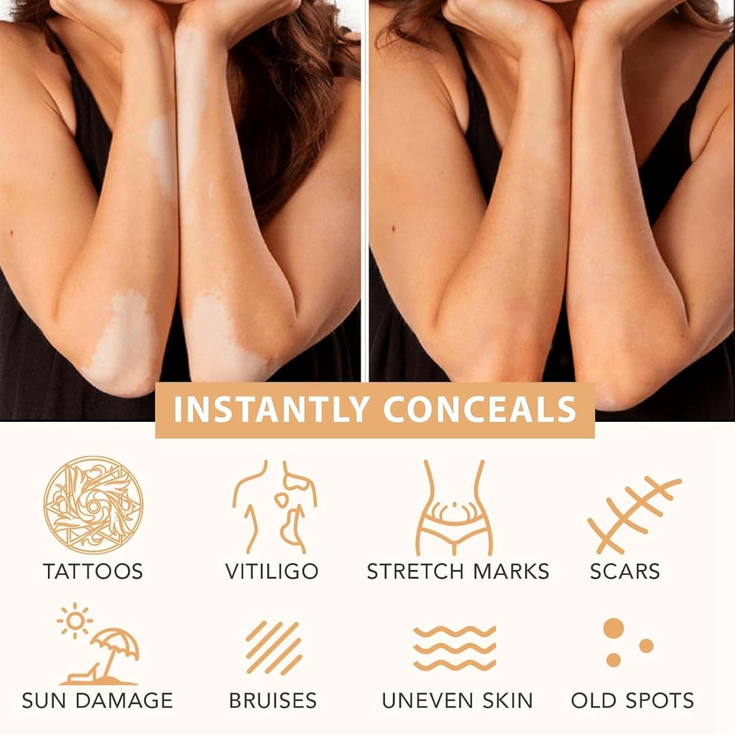 Tattoo Cover Up Makeup Waterproof, Leg Makeup Cream, Body Coverage Perfector, Body Makeup Waterproof No Transfer, Long Lasting Body Foundation