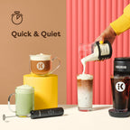 Keurig Simplecafe Frother, Rechargeable Handheld Milk Frother For Lattes, Cappuccinos & Iced Coffee, Usb Cord Included, Microwave-Safe Frothing Cup, Hot & Cold Foam Maker