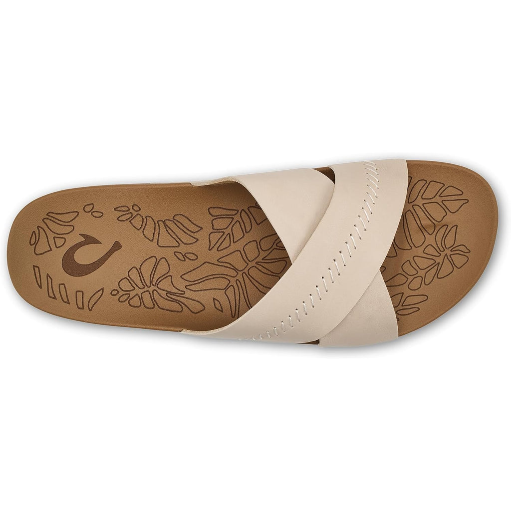 Olukai Kipe'A Olu Women'S Slide Sandal, Premium Leather, Relaxed & Dressy Design For Any Occasion, All-Day Comfort & Fit
