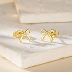 Mothers Day Gifts for Mom Daughter - Gold Earrings for Women Girls Bow Earring Jewelry Huggie Hoop Stud Earrings Hypoallergenic CZ Pearl Drop Bow Earring Gifts for Girls Wedding Birthday Gifts