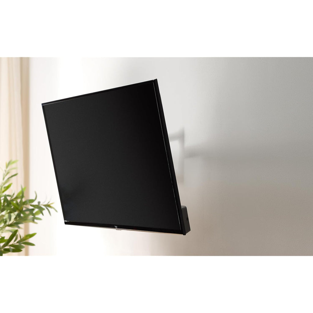 Amazon Basics Full Motion Articulating TV Wall Mount, with Swivel and Tilt, for 26" to 55" TVs and Flat Panels up to 80 Lbs, VESA Compatible, Single Stud, Black