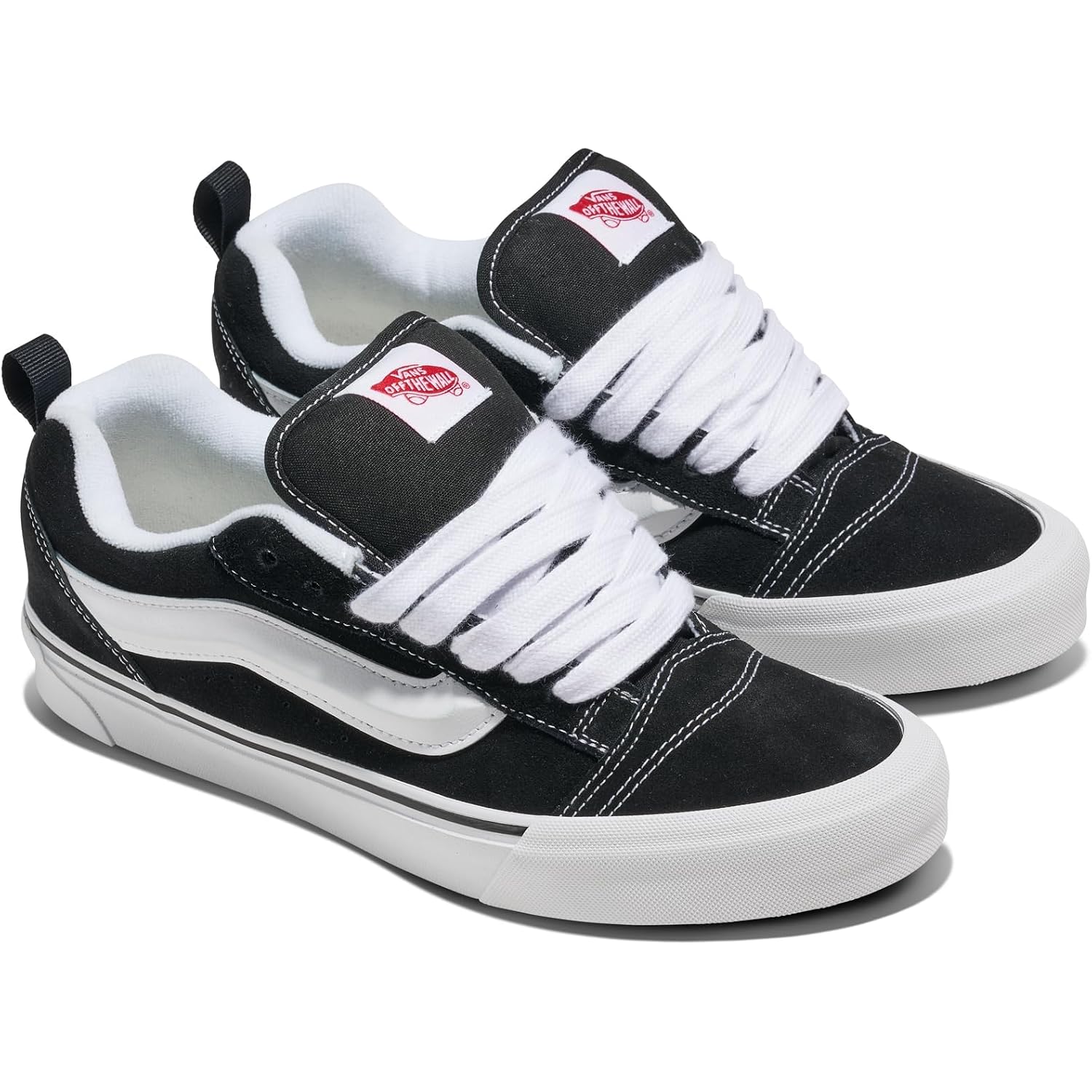Vans Unisex Knu Skool Shoe - '90S Retro Puffy Low-Top Fashion Sneakers For Men & Women Black/True White