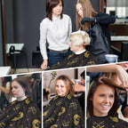 Professional Hair Cutting Cape With Neck Duster Brush, Waterproof Salon Barber Cape With Snaps, Barber Accessories (Hair Cutting Scissors And Men)