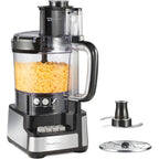 Hamilton Beach Stack & Snap Food Processor and Vegetable Chopper, BPA Free, Stainless Steel Blades, 12 Cup Bowl, 2-Speed 450 Watt Motor, Black (70725A)