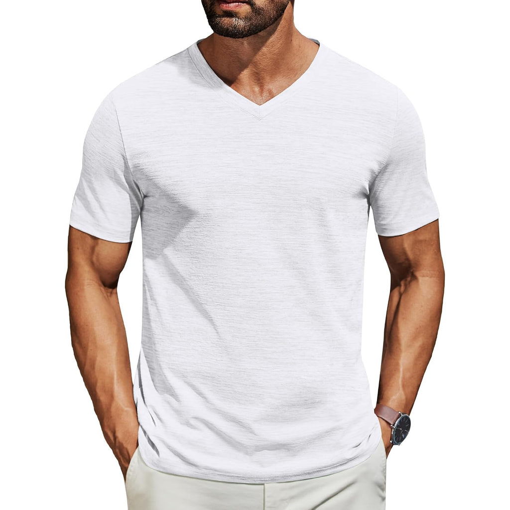 Coofandy Men'S T Shirts Short Sleeve Classic V Neck T-Shirt Casual Summer Basic Tee Shirt
