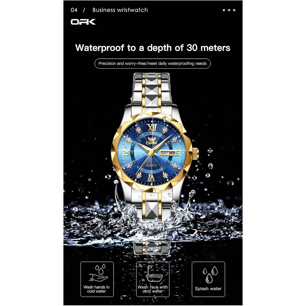 Opk Women Watches Business Dress Female Watch Stainless Steel Easy To Read Small Ladies Wrist Watch Luminous Waterproof Lady Watches