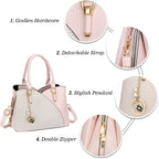 Kkxiu Triple Compartments Purses And Handbags For Women Fashion Ladies Satchel Shoulder Top Handle Bag