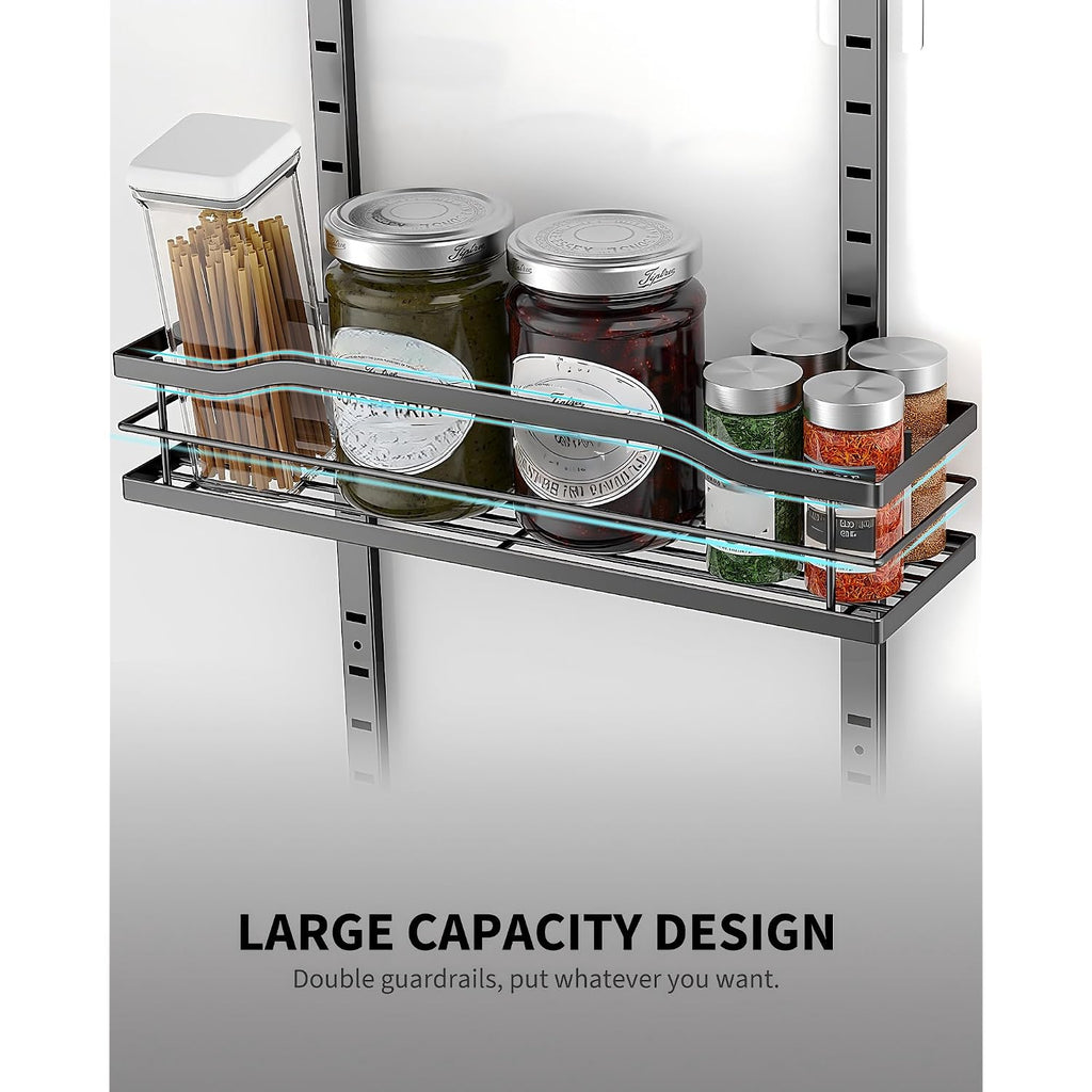 Moforoco White 9-Tier Over The Door Pantry Organizer, Pantry Organization And Storage, Metal Hanging Spice Rack Shelves Door, Home & Kitchen Essentials, Laundry Room Bathroom Organization