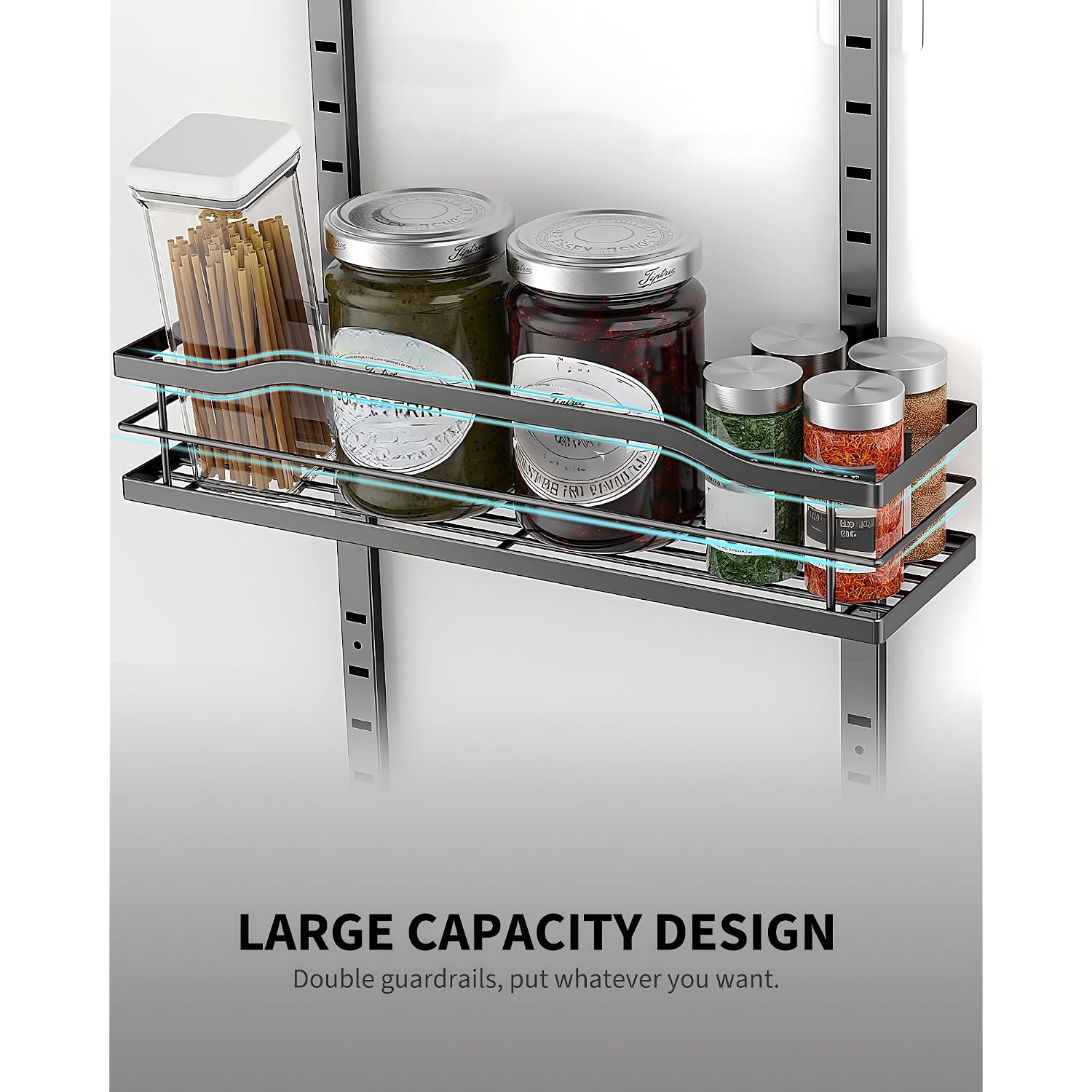 Moforoco White 9-Tier Over The Door Pantry Organizer, Pantry Organization And Storage, Metal Hanging Spice Rack Shelves Door, Home & Kitchen Essentials, Laundry Room Bathroom Organization