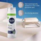 NIVEA MEN Sensitive Shave Foam with Vitamin E, Soothing Chamomile and Witch Hazel Extracts, 6 Pack of 7 Oz Cans