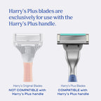 Harry's Plus Razor and Blade Value Pack, 1 Razor Handle (Tide), 9 Razor Blade Refill Cartridges- German Engineered- Up to 12 Months of Smooth Shaving
