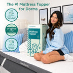 Sleepyhead Twin Xl Mattress Topper 2 Inch For College Dorm, Cooling Gel Memory Foam, Pressure Relief, Removable Washable Cover, Certipur-Us Certified (Xl Twin 2")