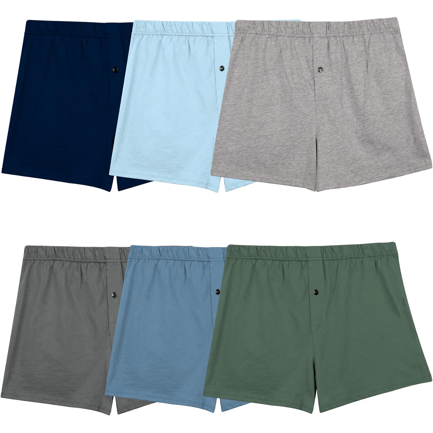 Fruit Of The Loom Mens Tag-Free Knit Boxer Shorts, Relaxed Fit, Moisture Wicking, Assorted Color Multipacks
