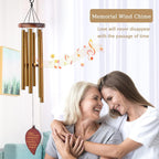 Wind Chimes For Outside, 30" Wooden Sympathy Wind Chimes Memorial Wind Chime For Loss Of Loved One Mother Father, Sympathy Gift Home Decor Outdoor Garden Patio