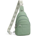 Anti Theft Sling Bag For Men & Women, Lightweight Puffer Rfid Crossbody Bag For Travel, Commuting & City Walking, Hands-Free Everyday Essentials Bag Green