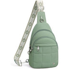Anti Theft Sling Bag For Men & Women, Lightweight Puffer Rfid Crossbody Bag For Travel, Commuting & City Walking, Hands-Free Everyday Essentials Bag Green