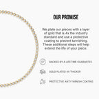 Electric Picks Bezel Tennis Necklace for Women, 14k Gold Plated Bezel-Set Stone Chain Necklace, Dainty Sparkle Layering Jewelry, Elegant Statement Necklace Gift