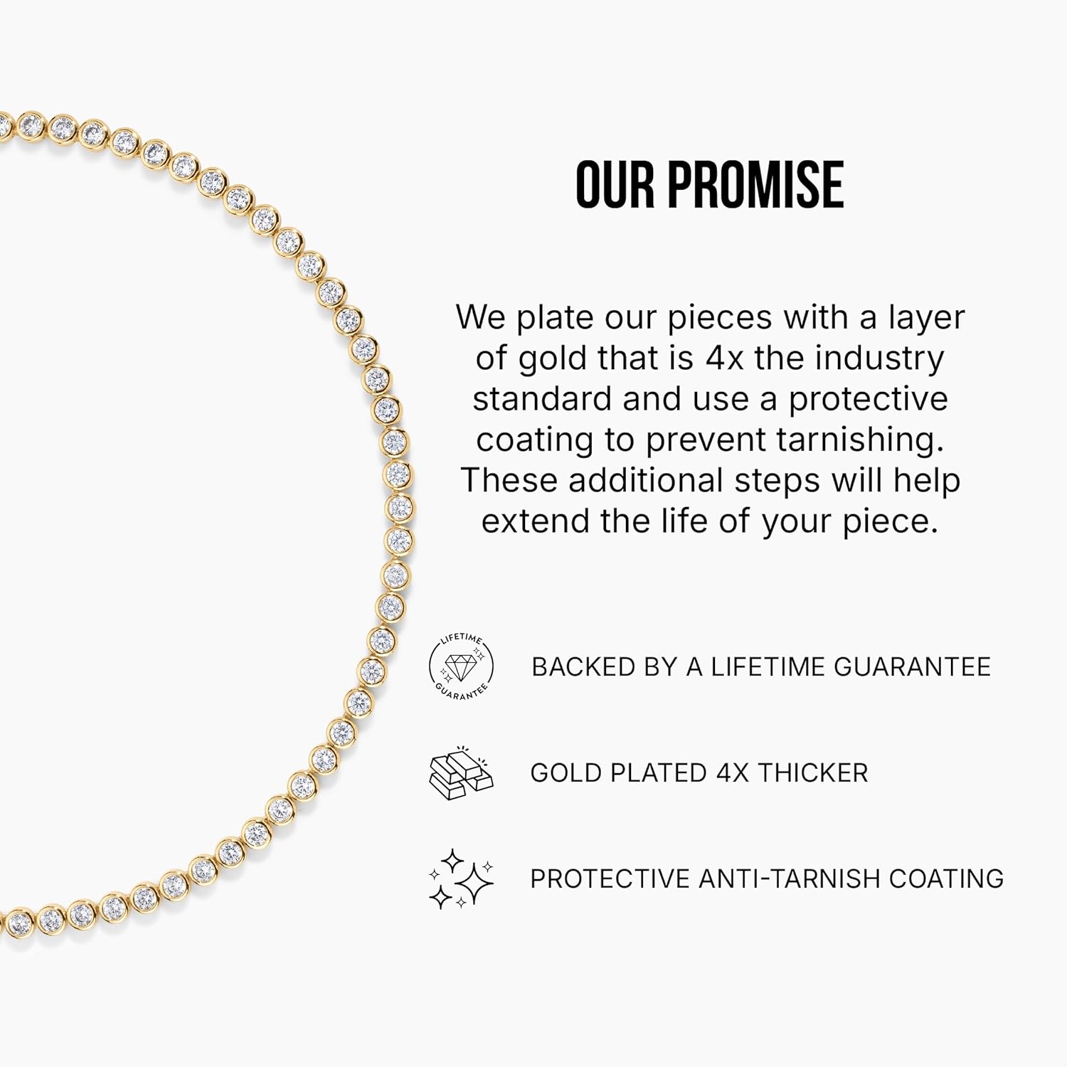 Electric Picks Bezel Tennis Necklace for Women, 14k Gold Plated Bezel-Set Stone Chain Necklace, Dainty Sparkle Layering Jewelry, Elegant Statement Necklace Gift