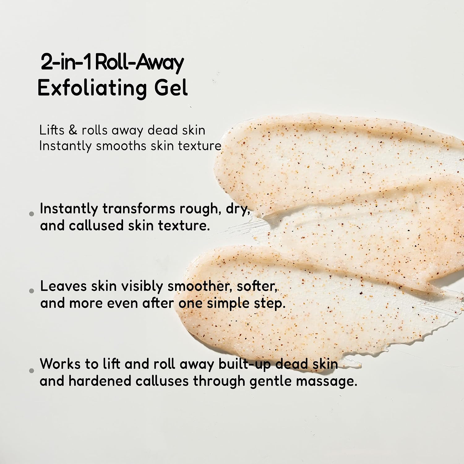 Buffout Callus Eraser Exfoliating Gel – Body Care Exfoliator Scrub & Exfoliant For Feet, Heels, Elbows & Knees – Dead Skin Care With Perlite & Apricot Seed Powder