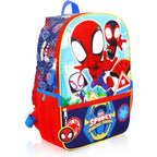 Spidey And Friends Backpack With Lunchbox Set For Boys School Bundle, More | 16In Large Durable Spidey Bookbag W/ Insulated Lunch Box Plus Bottle, Stickers, More - Spidey And Friends School Supplies
