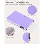 Rfid Wallet Women - Small Slim Trifold Leather Wallet With Metal Pop Up Card Holder, 2026 Trendy Lavender Purple, Holds 11 Cards 10+ Bills, Id Window Cash Slot, Gift For Her