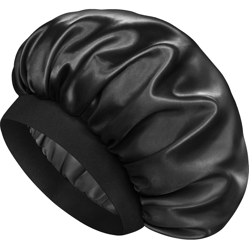 Satin Silk Bonnet For Sleeping, Double Layer Silk Sleep Cap For Men & Women, Soft Satin Lined Bonnet For Curly Hair