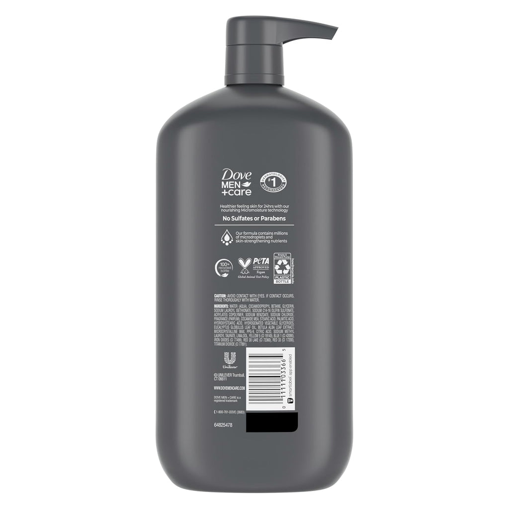 Dove Men + Care Relaxing Blue Eucalyptus + Birch Body And Face Wash With 24-Hour Nourishing Micromoisture Technology Body Wash For Men 30 Oz