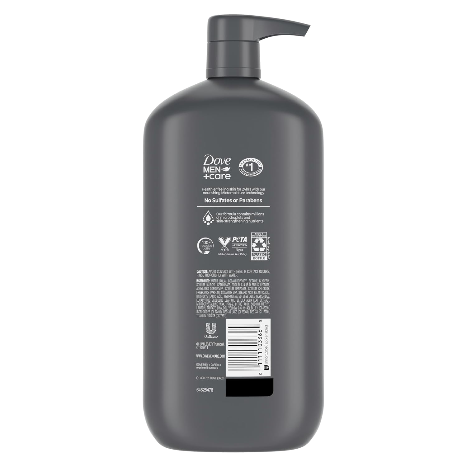 Dove Men + Care Relaxing Blue Eucalyptus + Birch Body And Face Wash With 24-Hour Nourishing Micromoisture Technology Body Wash For Men 30 Oz